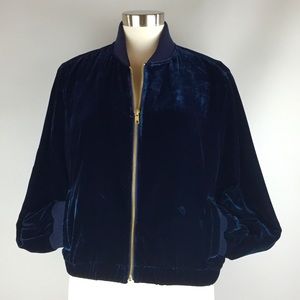 J. Crew Velvet Bomber Jacket